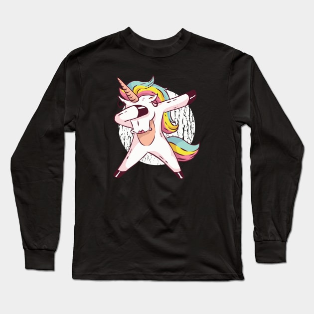 Unicorn Dab Dabbing Long Sleeve T-Shirt by LR_Collections